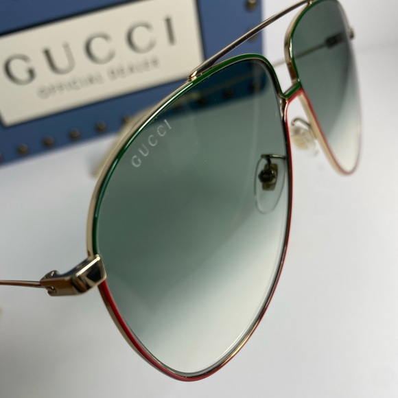 GUCCI Green Aviator Men's Sunglasses
GG0440S 004 61 - Picture 12 of 16